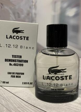 Тестер мужская туалетная вода eau de lacoste l.12.12 blanc / лакост о де л.12.12 бланк белые / 60 ml1 фото