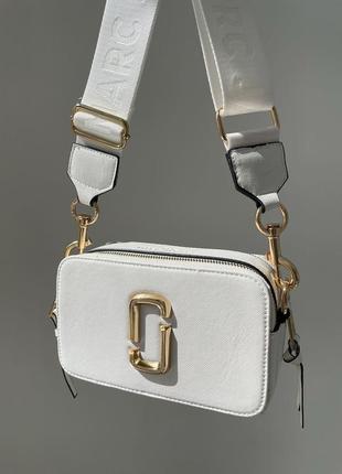 Женская белая сумка через плечо marc jacobs 🆕маленька сумка кросс боди