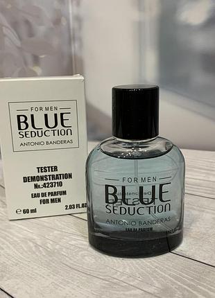 Чоловіча туалетна вода тестер antonio banderas blue seduction for men/антоніо бандерас блу седакшн/ 60 мл