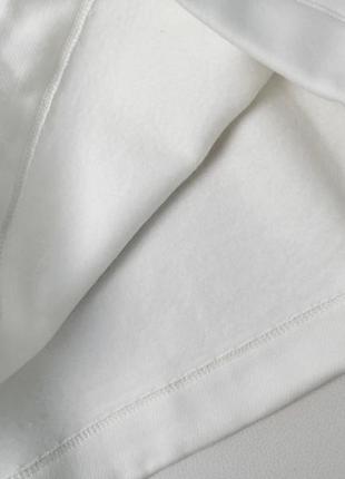 Свободный свитшот оверсайз плотного белого цвета с высоким воротником zara8 фото