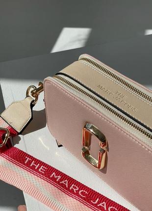 Женская пудровая сумка через плечо marc jacobs 🆕маленька сумка кросс боди