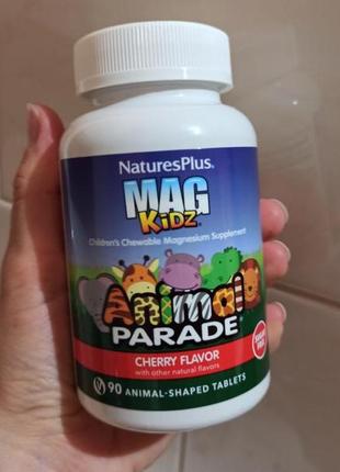 Mag kidz сша магний для детей, вишневый вкус, детский магний, 90 животных2 фото