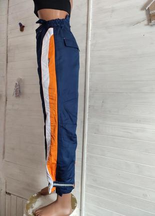 Теплые штаны на подкладке  на зиму - рост 152, 4  кармана2 фото