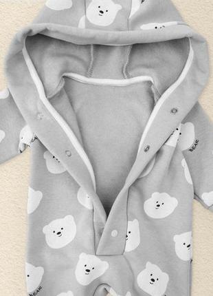 Теплый детский комбинезон ,  трехнить , 62 - 74 см3 фото