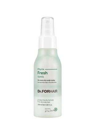 Освіжаючий тонік-спрей для жирного волосся та шкіри голови dr.forhair phyto fresh tonic 100 мл1 фото