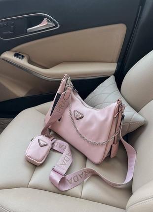 Женская сумка re-edition light pink7 фото