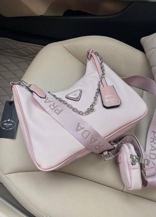 Женская сумка re-edition light pink5 фото