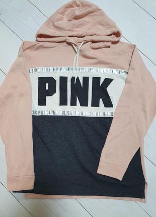 Худи с капюшоном pink,victorias secret