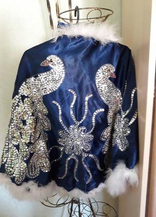 Новогодняя накидка снегурка карнавальная пиджак