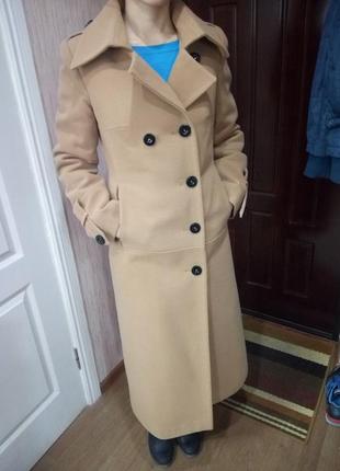 Кашемировое длинное пальто2 фото