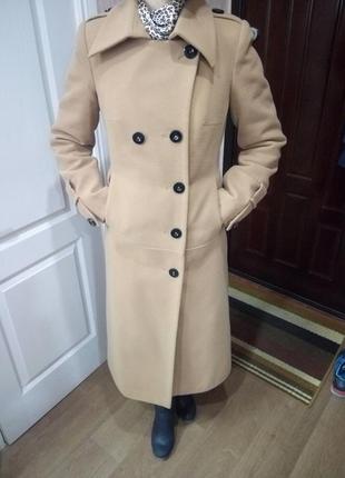 Кашемировое длинное пальто4 фото
