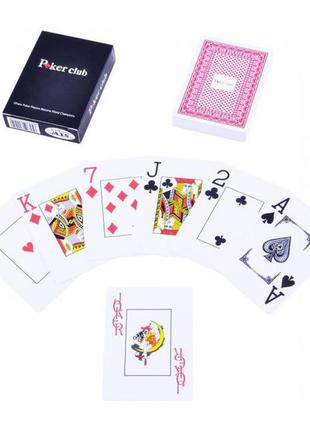 Пластиковые карты покер playgame poker club ig-6010,  54 шт.