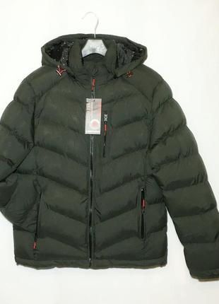Куртка зимняя мужская цвета хаки1 фото