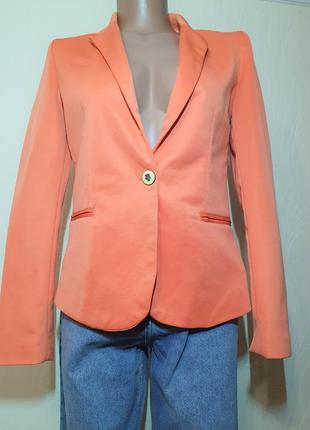 Пиджак жакет оранжевый1 фото