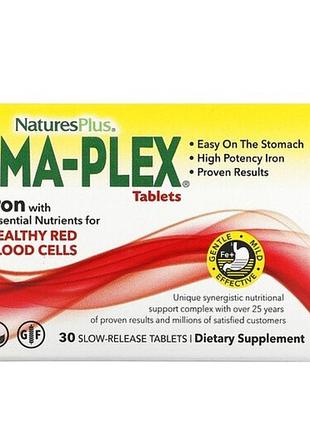 Naturesplus, hema-plex, 30 таблеток із тривалим вивільненням