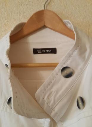 Куртка женская укороченная monton белая джинсовая4 фото