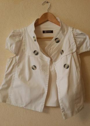 Куртка женская укороченная monton белая джинсовая5 фото