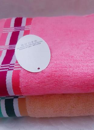 Полотенца (рушники) руки, кухня, лицо 35*75 махра коричневый, бежевый, розовый