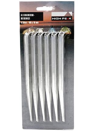 Колышки high peak alloy v-peg 18.5 см 6 шт.