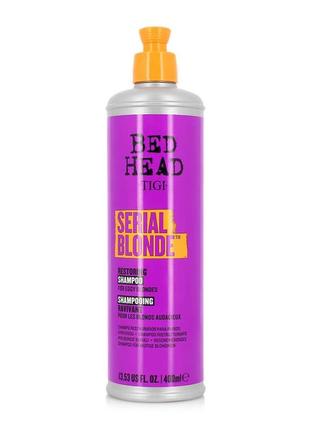 Шампунь для блондинок tigi bed head serial blonde shampoo 400ml1 фото