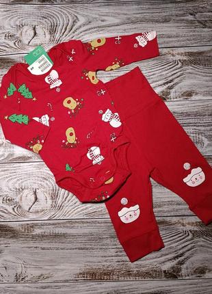 H&m комплект новорічного одягу 56р для малюків