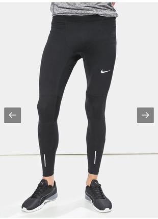 Лосины nike essential tights in black, оригинал7 фото