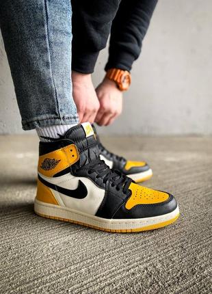 Nike air jordan 1 yellow black