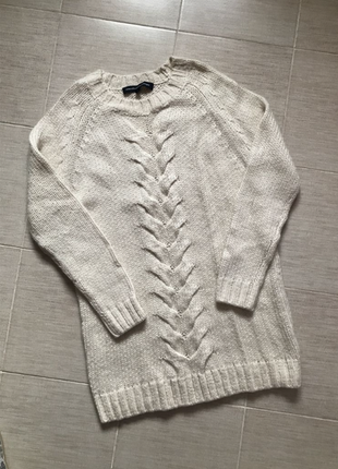 Шикарный теплый, удлиненный свитер, с шерстью, британского бренда french connection. sm