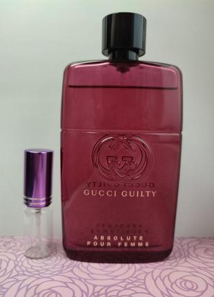 Розпив! оригінал!1мл gucci guilty absolute pour femme2 фото