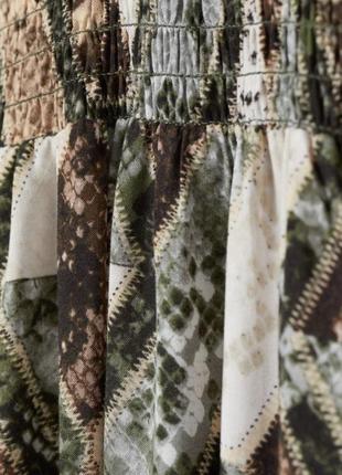 H&m сукня міні вільна віскоза зміїний принт2 фото