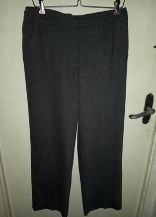 Шерстяные-стрейч,серые,элегантные,офисные брюки с карманами,betty barclay