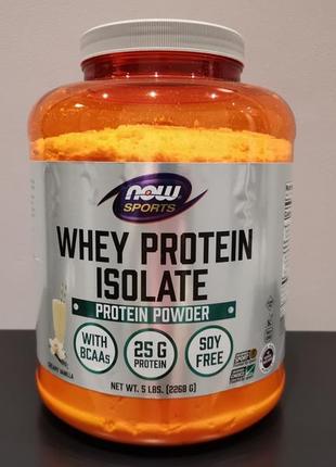 Now foods ізолят сироваткового протеїну зі смаком ванілі — 2.28 кг/сша
