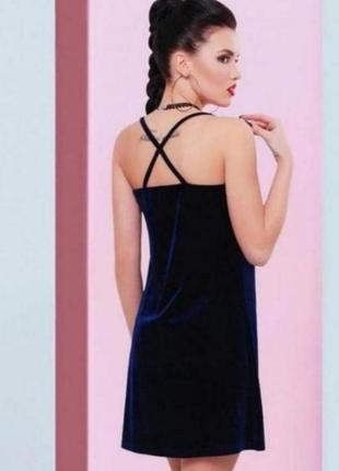 Незабаром нр!сукня комбінація панбархату в білизняному стилі з мереживом колір електрик2 фото