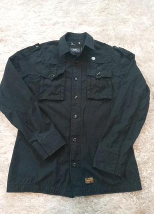 Чорна котонова рубашка