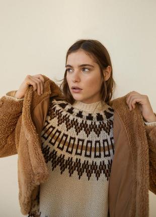 Шуба куртка из искусственной овчины pull&bear вам4 фото