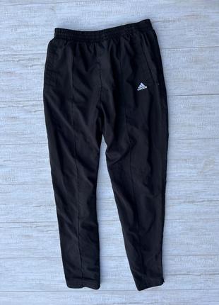 Adidas штаны m vintage черные прямые м винтажные