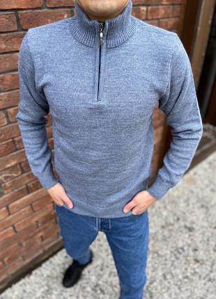 Теплый свитер на змейке🔥