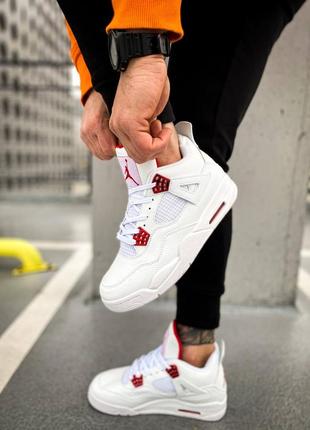 Мужские кроссовки nike air jordan 4 retro metallic red 40-41-42-43-44-453 фото