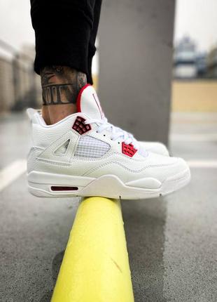 Мужские кроссовки nike air jordan 4 retro metallic red 40-41-42-43-44-45