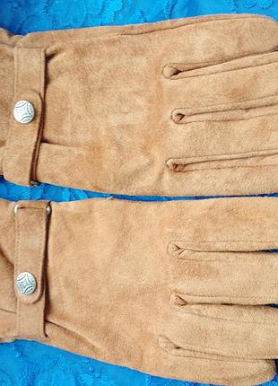 Рукавички , замша