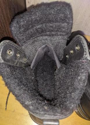 Ecco - шкіряні зимові водостійкі черевики, ботинки8 фото