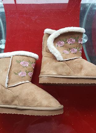 By very чоботи зимові дитячі чобітки під уги дівчинці 18 см 28 29р нові