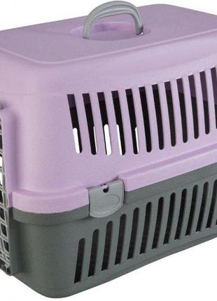 Переноска для кішок і собак animall cnr-134 58х42х42 см сіро-фіолетова
