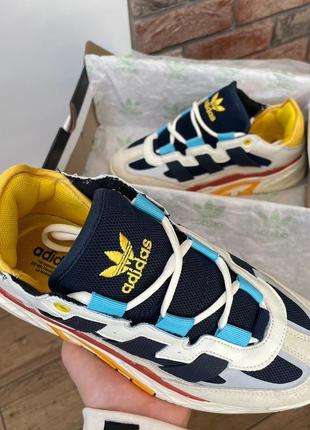 Мужские кроссовки adidas niteball blue yellow#адидас4 фото