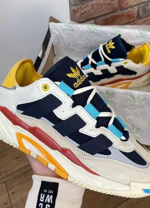 Мужские кроссовки adidas niteball blue yellow#адидас6 фото