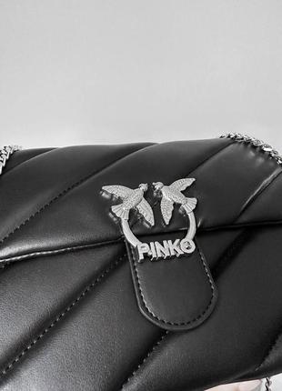 Жіноча сумка pinko puff black gold чорна3 фото