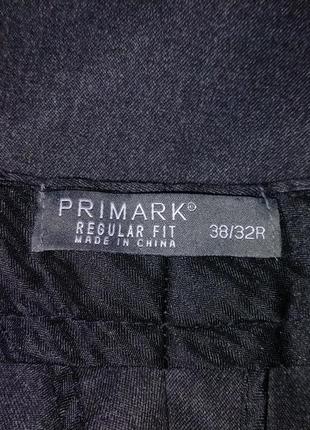 Чоловічі класичні брюки штани на кант чорні primark3 фото