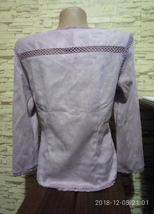 Обалденная замшевая  блузка кофточка2 фото