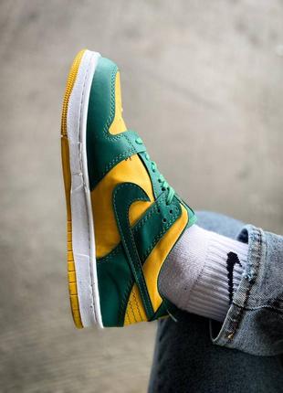 Мужские кроссовки nike dunk low green yellow 40-41-42-43-44-452 фото