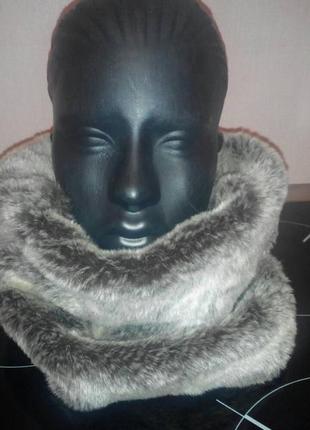 Хутряний шарф-труба